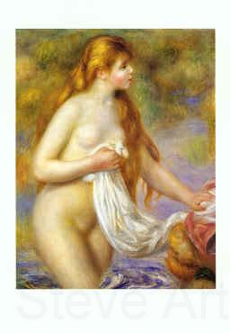 Pierre Renoir Bather with Long Hair Norge oil painting art